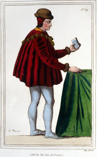 Portrett av Louis XI (1423 - 1483), konge av Frankrike. av Unknown artist