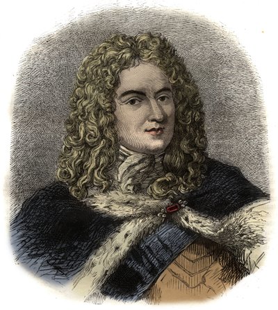 Portrett av Louis de Rouvroy hertugen av Saint-Simon - (Saint Simon) fransk soldat, diplomat og kjent dagbok - Portrett av Louis de Rouvroy, hertugen av Saint Simon (1675-1755) minnesmerke av Unknown artist