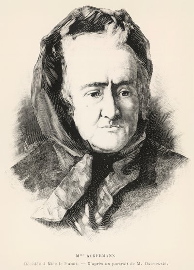 Portrett av Louise-Victorine Ackermann av Unknown artist