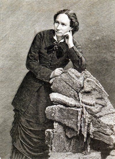 Portrett av Louise Michel (1830 - 1905) under hennes deportasjon til Nouméa, Ny-Caledonia. 1873-1880. Gravering. av Unknown artist