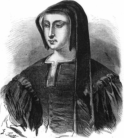 Portrett av Louise de Savoie (1476-1531), regent av Frankrike, kone til Charles de Valois, hertug av Angoulême og mor til Francois I. Gravering fra 1800-tallet. av Unknown artist