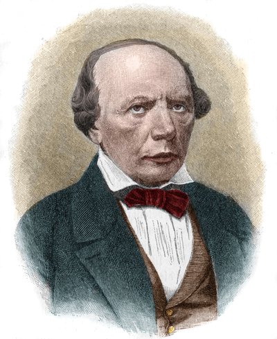 Portrett av Ludwig Uhland (1787-1862), tysk romantisk poet. av Unknown artist