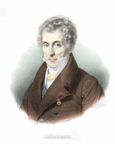 Portrait of Luigi Cherubini (1760-1842), Italian composer. av Unknown artist