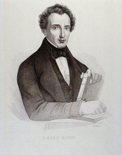 Portrett av Luigi Ricci (gravering av Unknown artist