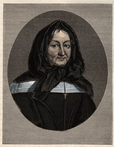 Portrett av Madame Marie de Rubelles, Lady of Miramion (1629-96) grunnlegger av døtrene til den hellige familie av Unknown artist
