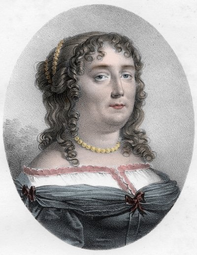 Portrait of Madame de Scudery (1607-1701) - Portrait of Madame de Scudery (or Madeleine de Scuderi (1607 - 1701), French woman of letters) av Unknown artist