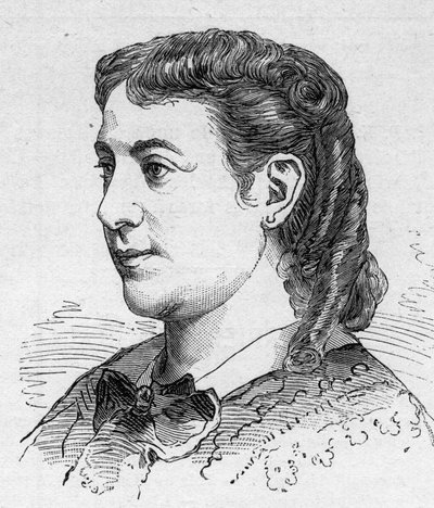 Portrait of Madeleine Brohan (1833-1900), French comedian, member of the Comedie Francaise Engraving in “” Le Monde Illustré””” n¡1168 of August 16 av Unknown artist