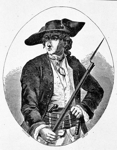 Portrett av Mandrin - gravering av Unknown artist