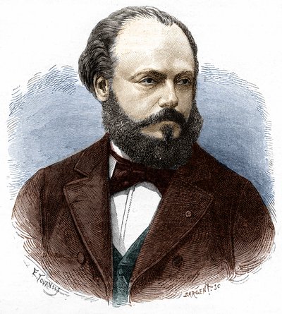 Portrait of Marcel Deprez (1843-1918), French engineer and physicist. av Unknown artist