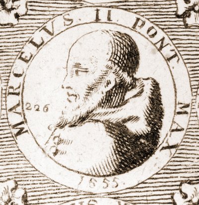 Portrett av Marcel II (1501 - 1555). av Unknown artist