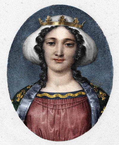 Portrett av Marguerite de Provence (1221 - 1295), dronning av Frankrike. av Unknown artist