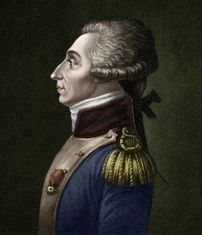 Portrait of Marie Joseph Gilbert Motie Motier, Marquis de Lafayette (1757-1834), French aristocrat and military. av Unknown artist