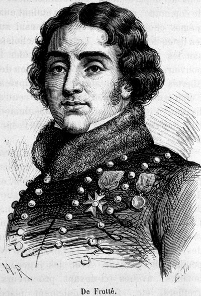 Portrait of Marie Pierre Louis, Count De Frotté (1755-1800), chief of the Norman chouannerie, he was shot by Bonaparte. av Unknown artist