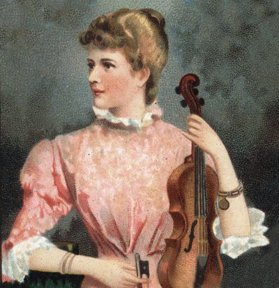 Portrett av Marie Soldier (1863-1955), fiolinist. av Unknown artist