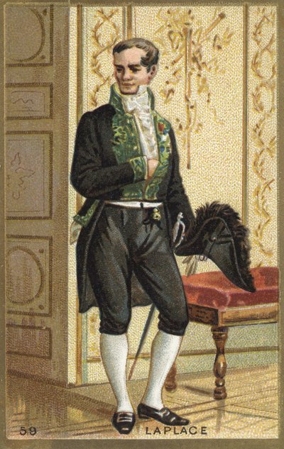 Portrett av Marquis Pierre Simon de Laplace (1749-1827), fransk astronom, matematiker og fysiker. Kromolitografi fra 1800-tallet. av Unknown artist