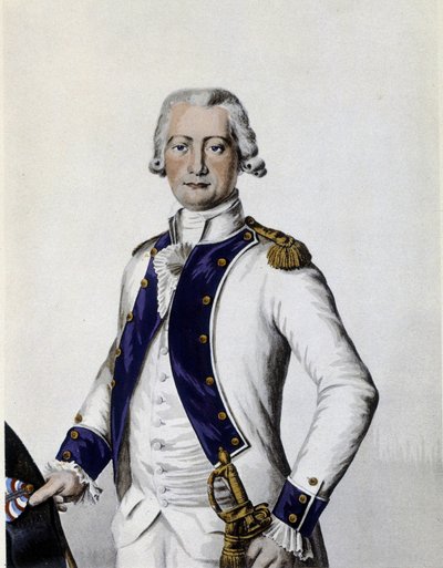 Portrait of Marquis de Lostanges, Captain in the Forez Regiment in 1786. av Unknown artist