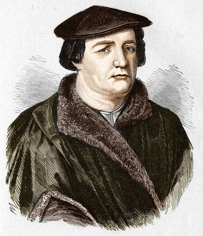Portrett av Martin Luther, tysk protestantisk teolog og reformator. av Unknown artist