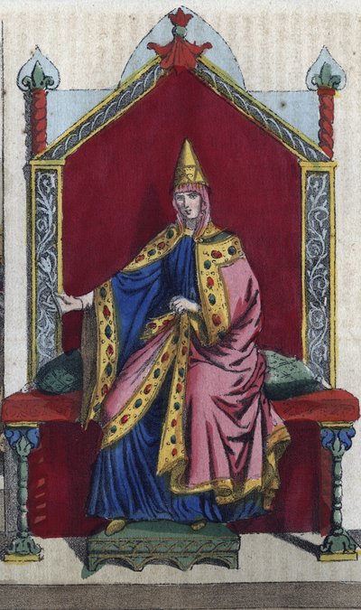 Portrait of Matilda of Tuscany also known as Matilda of Canoss (Matilde or Mathilda) (1046 - 1115) Italian noblewoman - engraving from “” Usi e Costumi di Tutti i i Popoli dell