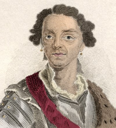 Portrett av Maurice av Sachsen (Hermann Moritz) (1696-1750), kalt "greve av Sachsen" eller "greve av Raute", kondottiere og marechal general i Frankrike. Gravering av 1800-tallet. av Unknown artist