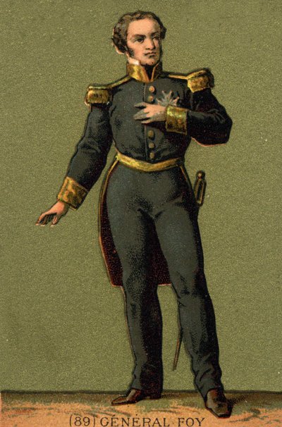 Portrait of Maximilian Sébastien Foy. French General and Politician (1775 to 1825) av Unknown artist