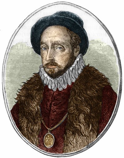 Portrait of Michel de Montaigne (1533-1592), French writer. av Unknown artist