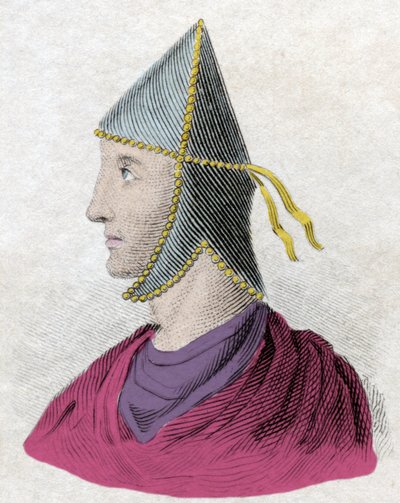 Portrett av Mithridate VI Eupator kalt den store (v.132-63 f.Kr.), konge av broen. (Mitridate, re di Ponto) Gravering fra 1800-tallet. av Unknown artist