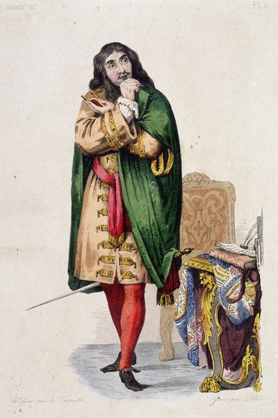 Portrett av Molière - i "" Le Plutarque francais"" utg. Mennechet, vol. 5 av Unknown artist
