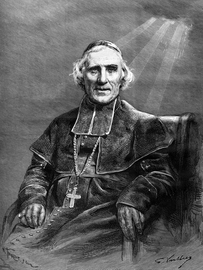 Portrett av Monsignor: Joseph Hippolyte Guibert (1802-1886). av Unknown artist