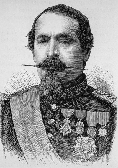 Portrett av Napoleon III (1808 - 1873). Gravering av slutten av 1800-tallet i "Histoire de France"" av H. Martin. av Unknown artist