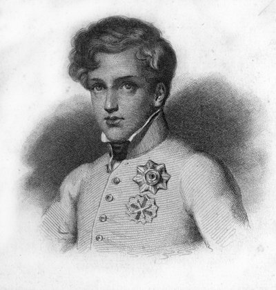 Portrett av Napoleon II, sønn av Napoleon I, hertugen av Reichstadt (1811-1832) av Unknown artist
