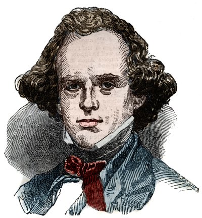 Portrett av Nathaniel Hawthorne (1804-1864), amerikansk forfatter. av Unknown artist