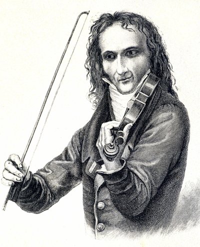 Portrett av Niccol Paganini (1782 - 1840) av Unknown artist