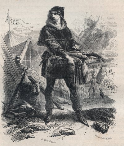 Portrett av Nicolaas Zannekin (? -1328), flamsk bonde og leder av bondeopprøret i Flandern (1325-1328) - Portrett av Nicolaas Zannekin eller Nicolas Zanekin, eller Zannequin, Tribun og flamsk eventyrer, leder av Karl-opprøret mot greven o av Unknown artist