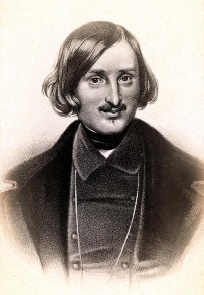Portrett av Nicolai Vasilyevich, sagt på fransk Nicolas Gogol (1809 - 1852), russisk forfatter. Gravering sd. 1800-tallet. av Unknown artist