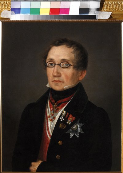 Portrett av Nikolai Fyodorovich Smirnoy (1790-1851), Anonym. Olje på lerret, tidlig på 1820-tallet, State Museum of A.S. Pushkin, Moskva av Unknown artist