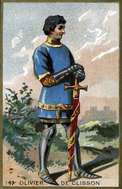 Portrett av Olivier de Clisson (1336 - 1407). Kromolitografi fra slutten av 1800-tallet. av Unknown artist
