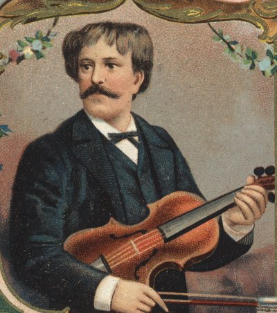 Portrett av Paul Martin Meliton de Sarasate (1844-1908), spansk fiolinist og komponist. av Unknown artist