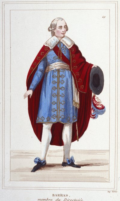 Portrett av Paul Barras (1755 - 1829) gravering fra 1800-tallet av Unknown artist