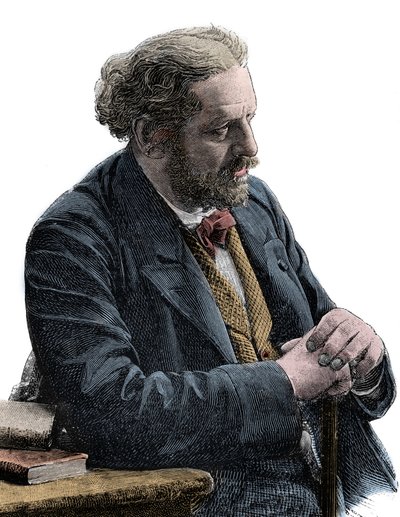 Portrett av Paul Jules Barbier (1825-1901) fransk forfatter av Unknown artist