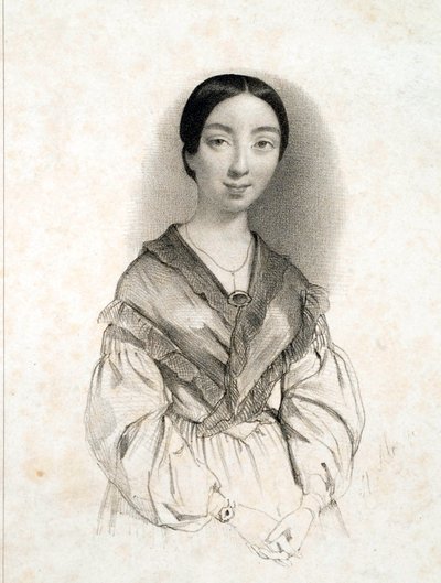 Portrett av Pauline Viardot mezzosopran (1821-1910). av Unknown Artist