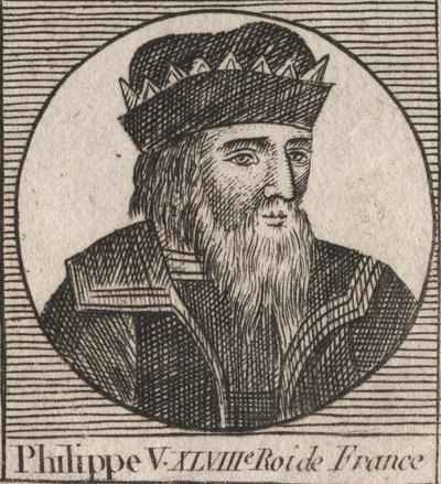 Portrett av Philip V den lange (1294 - 1322), konge av Frankrike - Philippe V (1294-1322) 