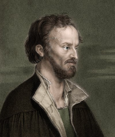 Portrett av Philippe Melanchton (Philipp Melantone eller Melanchthon eller Schwartzerd av Unknown artist