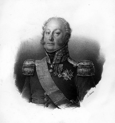 Portrett av Pierre Claude, grev Pajot, dit Pajol (1772-1844), fransk general, gravering fra 1800-tallet av Unknown artist