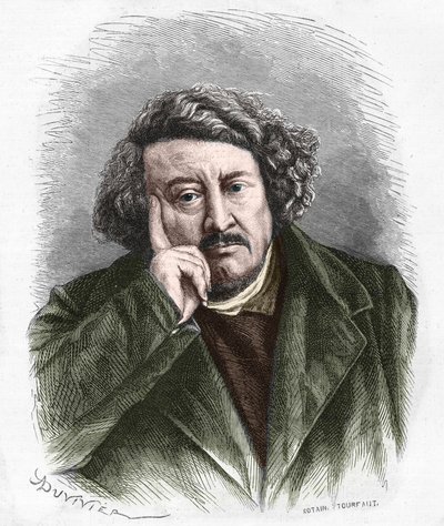 Portrett av Pierre Leroux, fransk filosof, publisist og politiker (1797 - 1871). av Unknown artist