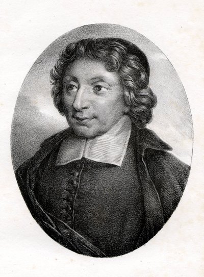 Portrett av Pierre Nicole (1625 - 1695) ivrig forsvarer av jansenismen fra et maleri av Port Royal. av Unknown artist