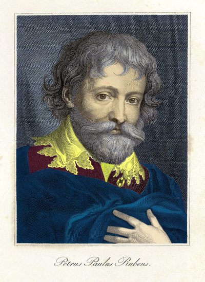 Portrait of Pierre Paul (Pierre-Paul) Rubens (or Peter Paul or Petrus Paulus) (1577-1640), Flemish painter and cartoonist av Unknown artist