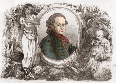 Portrett av Pierre Poivre (1719-1786), fransk kolonialadministrator og agronom. av Unknown artist