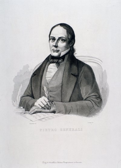 Portrett av Pietro Generali (gravering) av Unknown artist