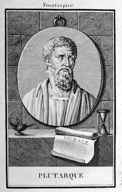 Portrett av Plutarch, gravering tidlig på 1800-tallet. av Unknown artist