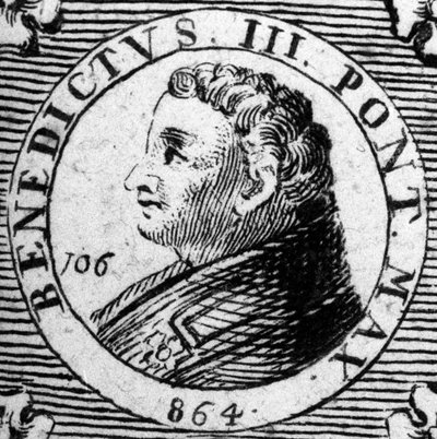 Portrett av pave Benedikt III eller Benedikt 3. av Unknown artist